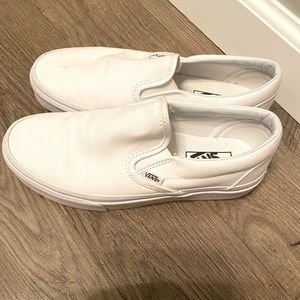 White Vans Slip Ons